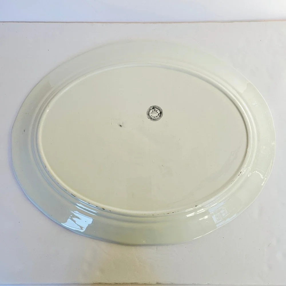Vintage Nasco Italy Turkey Platter Hand Painted Ceramic Harvest Thanksgiving 20